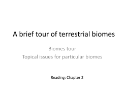 A brief tour of terrestrial biomes