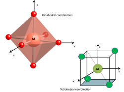 M zxy Octahedral coordination zxy M Tetrahedral
