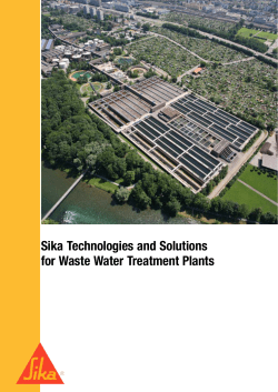 Sika Solutions for Waste Water Treatment Plants