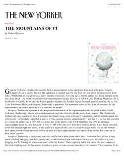 The Mountains of Pi