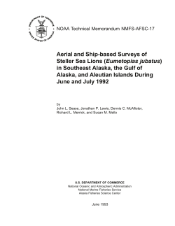 Aerial and Ship-based Surveys of Steller Sea Lions (Eumetopias