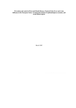 Prevention and control of Foot-and-Mouth Disease, Classical Swine