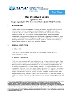 Total Dissolved Solids