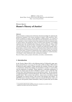 Hume`s Theory of Justice - RMM