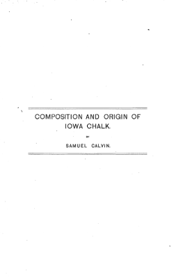 Composition and Origin of Iowa Chalk