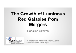 Rosalind Skelton - The merger fraction of Luminous Red Galaxies
