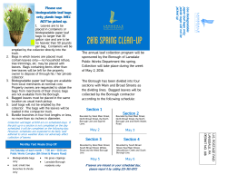 Spring and Fall Cleanup dates