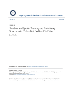 symbols and spoils: framing and mobilizing structures in colombia`s