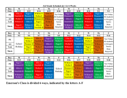 Emerson`s Class is divided 6 ways, indicated by the