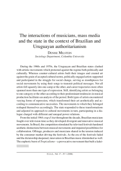 The interactions of musicians, mass media and the state in the