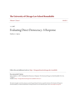 Evaluating Direct Democracy: A Response