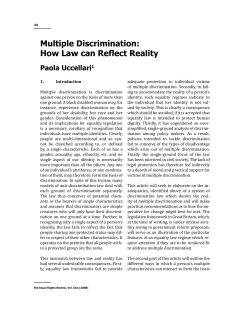 Multiple Discrimination: How Law can Reflect Reality