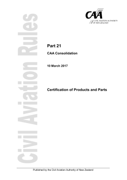 Part 21 - Civil Aviation Authority of New Zealand