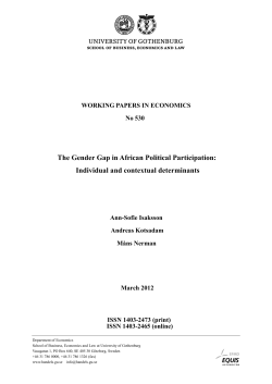 The gender-gap in African political participation