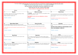 Year 2 Autumn 1 Homework Grid– Fire! Fire!