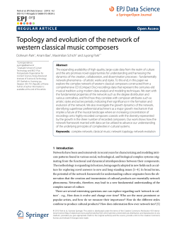 Topology and evolution of the network of western classical music