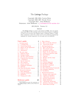 The Listings Package
