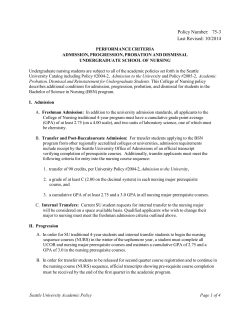 Policy Number: 75-3 Last Revised: 10/2014