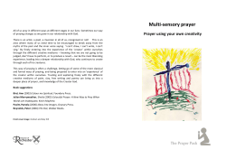 Multi-sensory prayer
