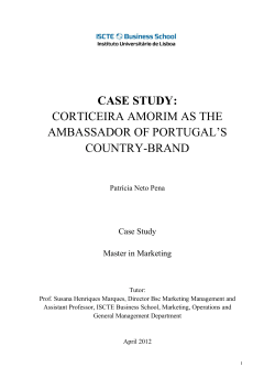 case study: corticeira amorim as the - Reposit&oacute;rio do ISCTE-IUL