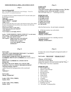 FORM FOR PT AND CONDUCT OF PT