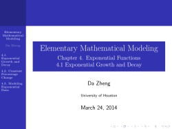 Ch4.1, Ch4.2, Ch4.3 - University of Houston