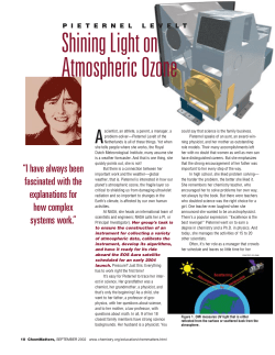 Pieternel Levelt: Shining Light on Atmospheric Ozone