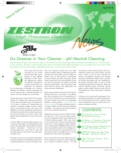 Go Greener in Your Cleaner &ndash; pH-Neutral Cleaning
