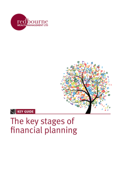 The key stages of financial planning