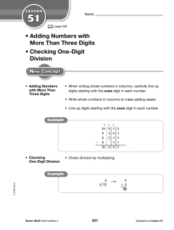 Adding Numbers with More Than Three Digits