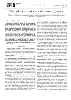 Thermal Impacts of Vertical Greenery Systems