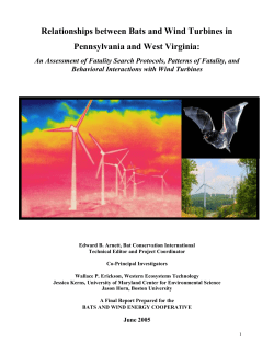 Relationships between Bats and Wind Turbines in Pennsylvania