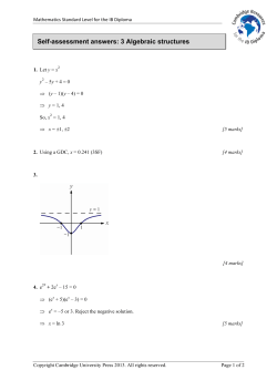 Self-assessment answers: 3 Algebraic structures
