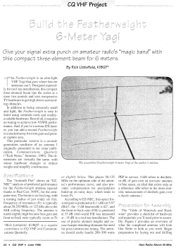 Build the Featherweight 6-Meter Yagi