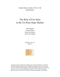 The Risk of Fire Sales in the Tri-Party Repo Market