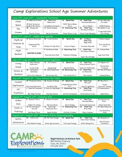Camp Explorations School Age Summer Adventures