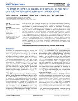 The effect of combined sensory and semantic components on audio