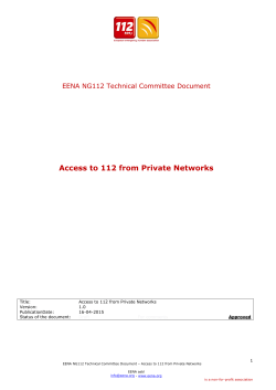 Access to 112 from Private Networks