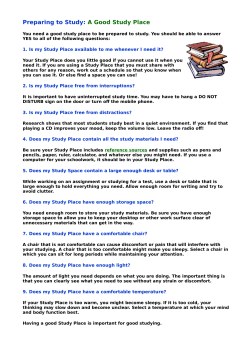 Study Programme - Guidance Office