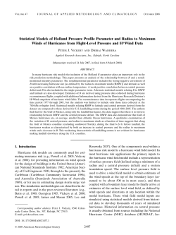 Statistical Models of Holland Pressure Profile Parameter and Radius