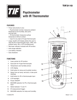 Psychrometer with IR Thermometer