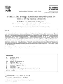 Evaluation of a prototype thermal anemometer for use in low