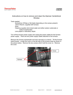 Instructions on how to remove and clean the Zeeman Centerblock