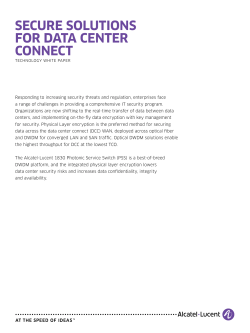 Secure SolutionS for Data center connect