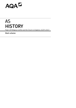 AS History Specimen mark scheme Paper 2D