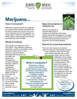 Marijuana... - Eastern Ontario Health Unit