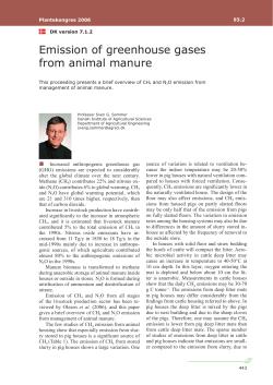 Emission of greenhouse gases from animal manure