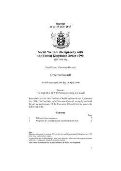 Social Welfare (Reciprocity with the United Kingdom) Order 1990