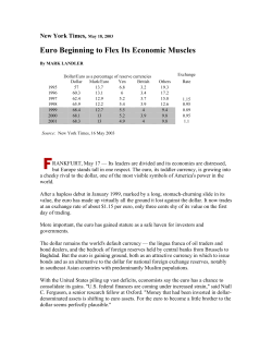 Euro Beginning to Flex Its Economic Muscles