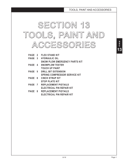 section 13 tools, paint and accessories